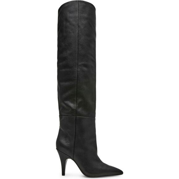 Steve Madden Bellamie Over the Knee Pointed Toe Leather Boot Size 8.5 NWOB - Picture 1 of 12